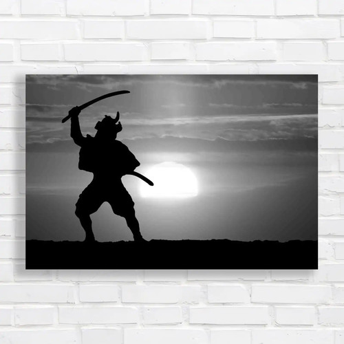 Samurai warrior silhouetted - warrior, at