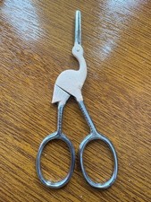 Vintage Stork Embroidery Scissors Needlework Thread Craft Collectable 19th–20th