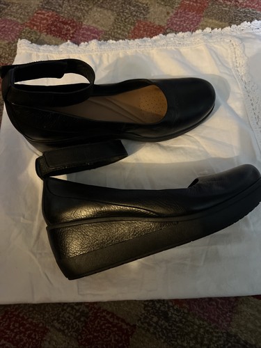 Ladies clark black wedged - ladies,