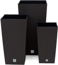 Plant Pot Rattan Tall Square