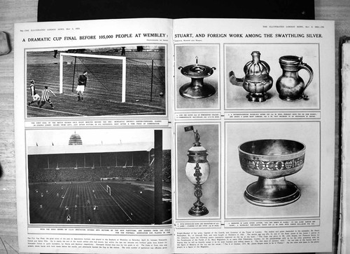 Antique print dramatic cup - print,