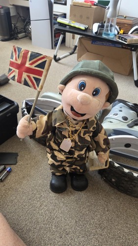 Musical plush army soldier - musical,