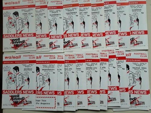 Walsall home programmes - walsall,