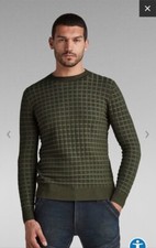 G-Star Raw Men's Table Knitted Sweater Green Combat/Orphus $150 New