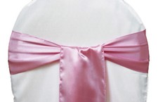 25 Satin Chair Sashes Bows for