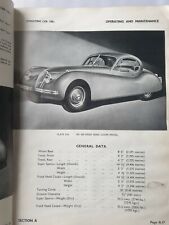 Original Jaguar Mk V11 & XK120 Operating & Maintenance Service Manual 