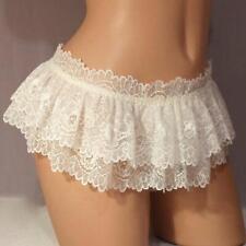 Layer Lace Lingerie Underwear Nightwear Women Micro Mini Skirt Dress Sexy Double