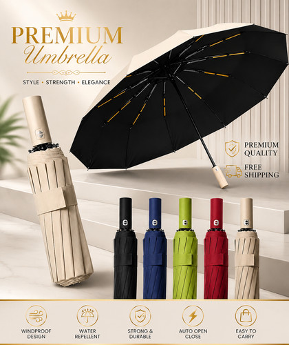Automatic folding umbrella - folding,