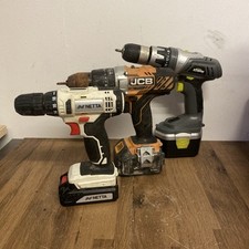 3x UNTESTED DRILLS Combi Hammer Drill Driver - JCB-18CD CDI224MN KWCD1806 - USED