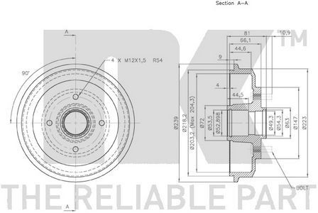 Genuine rear right brake - nk,