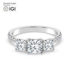 Princess Diamond Trilogy Ring