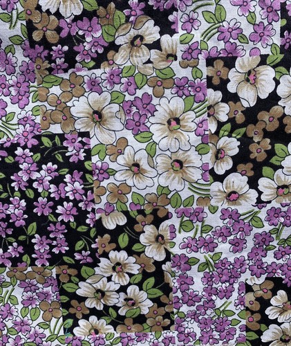 Country retro purple floral - country,