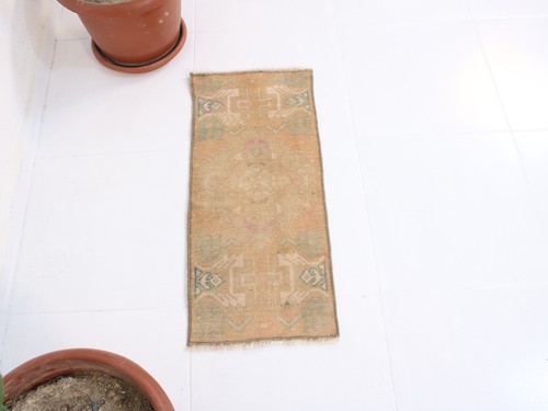 Vintage orange blue door - vintage, mat