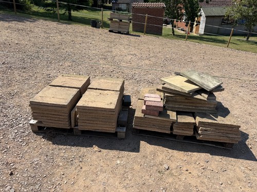 Plus assorted paving - assorted, slabs