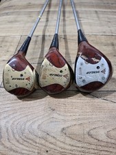 Dunlop Vintage Golf Driver 1, 3, 5 Wood Set Steel Shaft Right Handed Golf Clubs