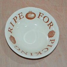 Wood and Sons Bowl Ripe for Picking Brown Cereal Dessert 17cm Rare