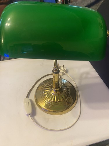 Vintage bankers brass desk - vintage,