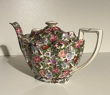 Antique Elagant Crown Ducal Wear Chintz Chintware Teapot - England #A500 Rare