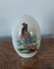 Vintage Pheasant Egg Shaped Salt & Pepper Shakers Ceramic Collectable 