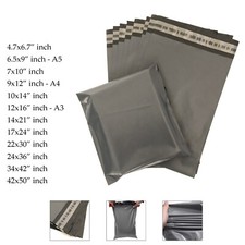 Grey Mailing Bags Large Medium