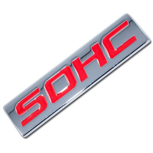 Chrome red metal sohc engine - metal,