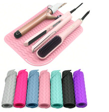 PREMIUM HEAT RESISTANT SILICONE MAT/POUCH FOR HAIR STRAIGHTENERS & CURLING IRONS
