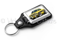 WickedKarz Cartoon Car Art Ford Escort MK1 RS2000 in 7 Colours Stylish Key Ring