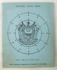 SOUTH SHIELDS CORPORATION TRANSPORT JANUARY 1966 ~ OFFICIAL TIMETABLE BOOKLET