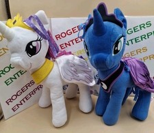 Two MLP My Little Pony 13" Plush Soft Toys Princess Luna & Princess Celestia VGC