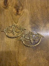Brass ornate pull - ornate,