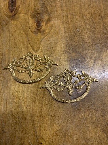 Brass ornate pull - brass, handles