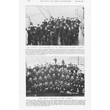 HMS BLAKE Captain, Officers & Petty Officers - Antique Print 1896