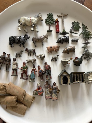 Set vintage metal farm - of,