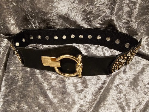 Black stretchy wide elastic - black,