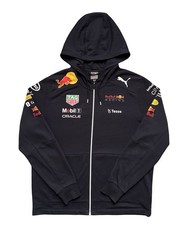 Puma Red Bull Racing F1 Hoodie Mens Large Full Zip Navy Blue Formula 1