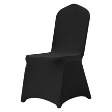 50PCS Black Stretch Spandex Folding Chair Covers for Wedding Party Dining