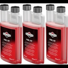 3 Genuine Briggs & Stratton Fuel Fit 250ml 992381 Stabiliser Keeps Petrol Fresh