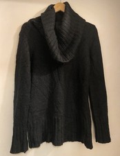 Ladies Black Cowl Neck Mohair