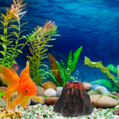 Bubble maker aquarium - aquarium, volcano