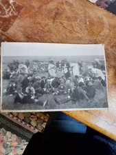 POSTCARD OF SCHOOL CHILDREN PICNIC IN PORTLAND DORSET.  UNPOSTED EARLY 1900'S.