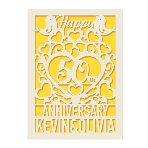 Personalised anniversary card - personalised,