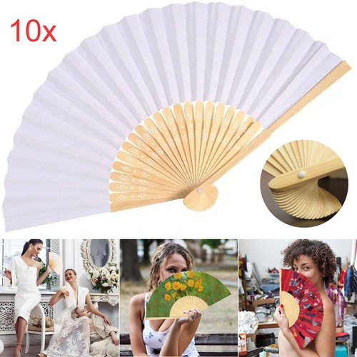 10x white paper fan - paper, folding