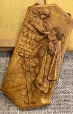 ROMEO & JULIET ANTIQUE Unpainted 3D IVOREX Plaque A.O ARTHUR OSBORNE 6.25” x 3”