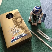 Star Wars 2000 Pepsi C3PO R2D2 Bottle Cap Figure Set Japan Exclusive Rare