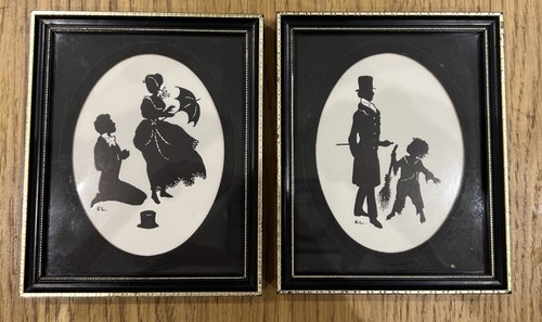 Pair vintage frames - pair, prints