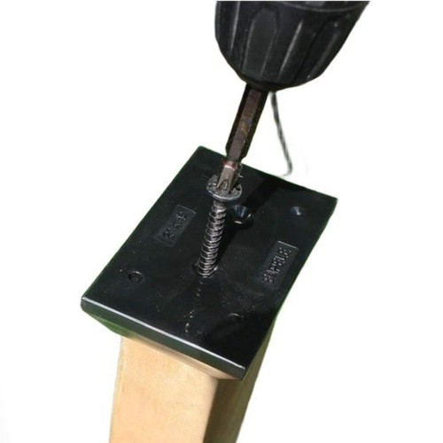 Wood fence post anchor base - wood,