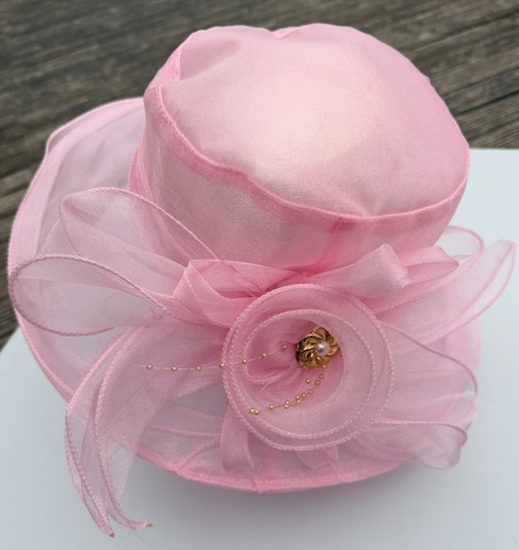 Collapsible pink wedding - wedding, hat