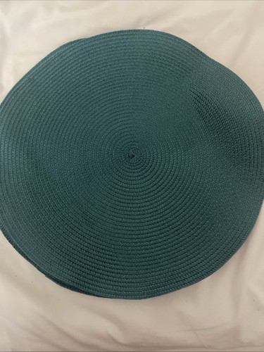 Teal placemats circular - teal, circular-2