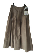 Maxmara Pleated water-repellent taffeta long skirt, Camel colour , size 16 UK