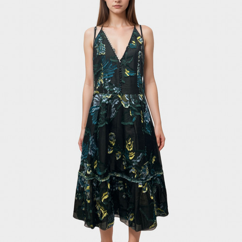 Erdem black floral deep - floral, v